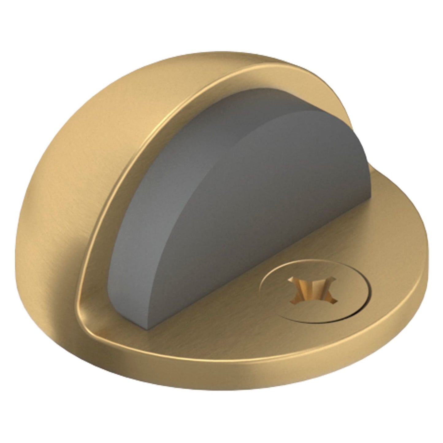 Baldwin Half Dome Door Bumper 1" in Vintage Brass