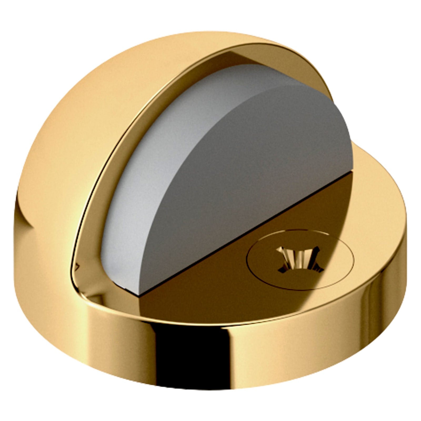 Baldwin Half Dome Door Bumper 1.2" in Polished Brass