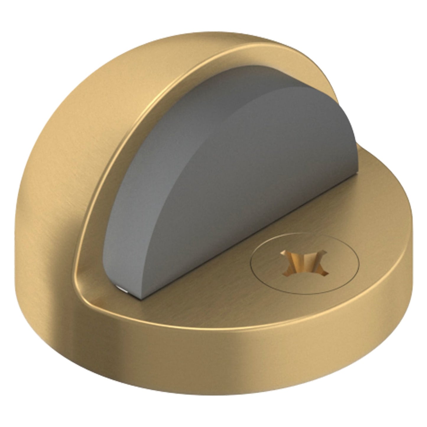 Baldwin Half Dome Door Bumper 1.2" in Vintage Brass