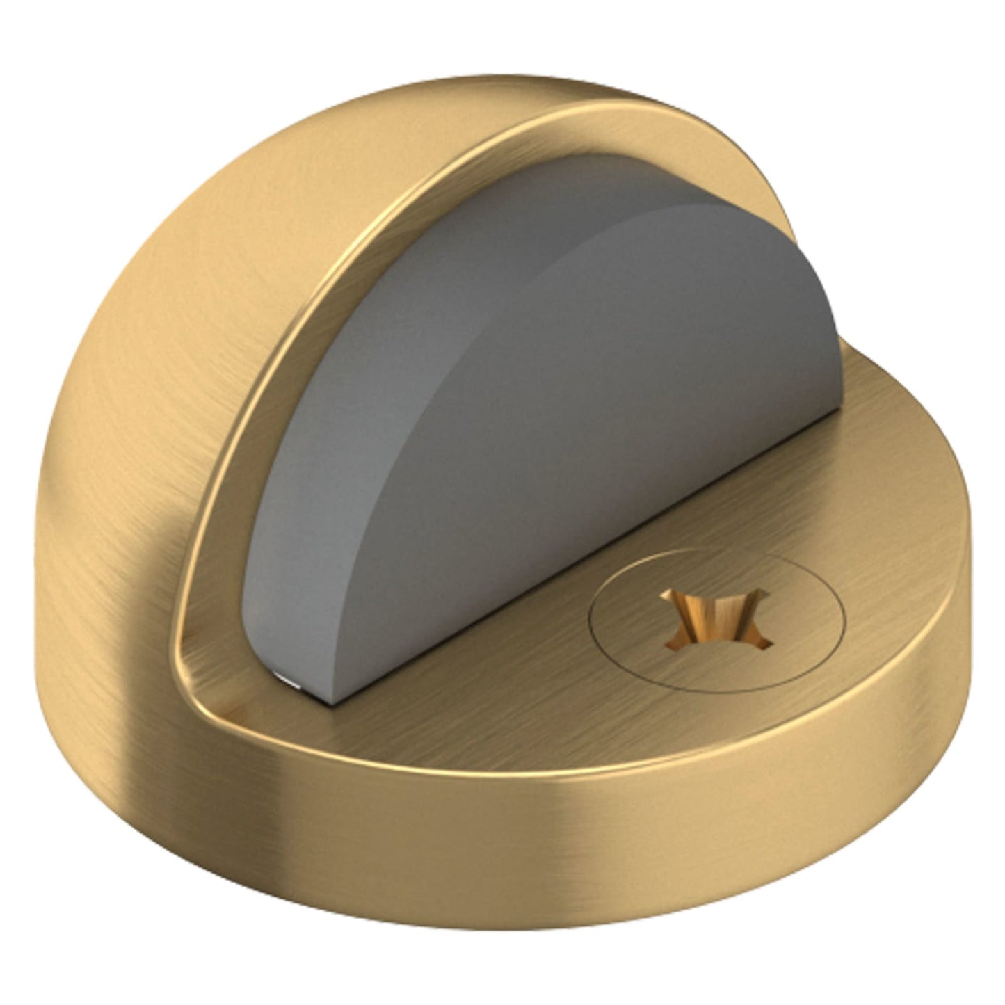 Baldwin Half Dome Door Bumper 1.2" in Lifetime (PVD) Satin Brass