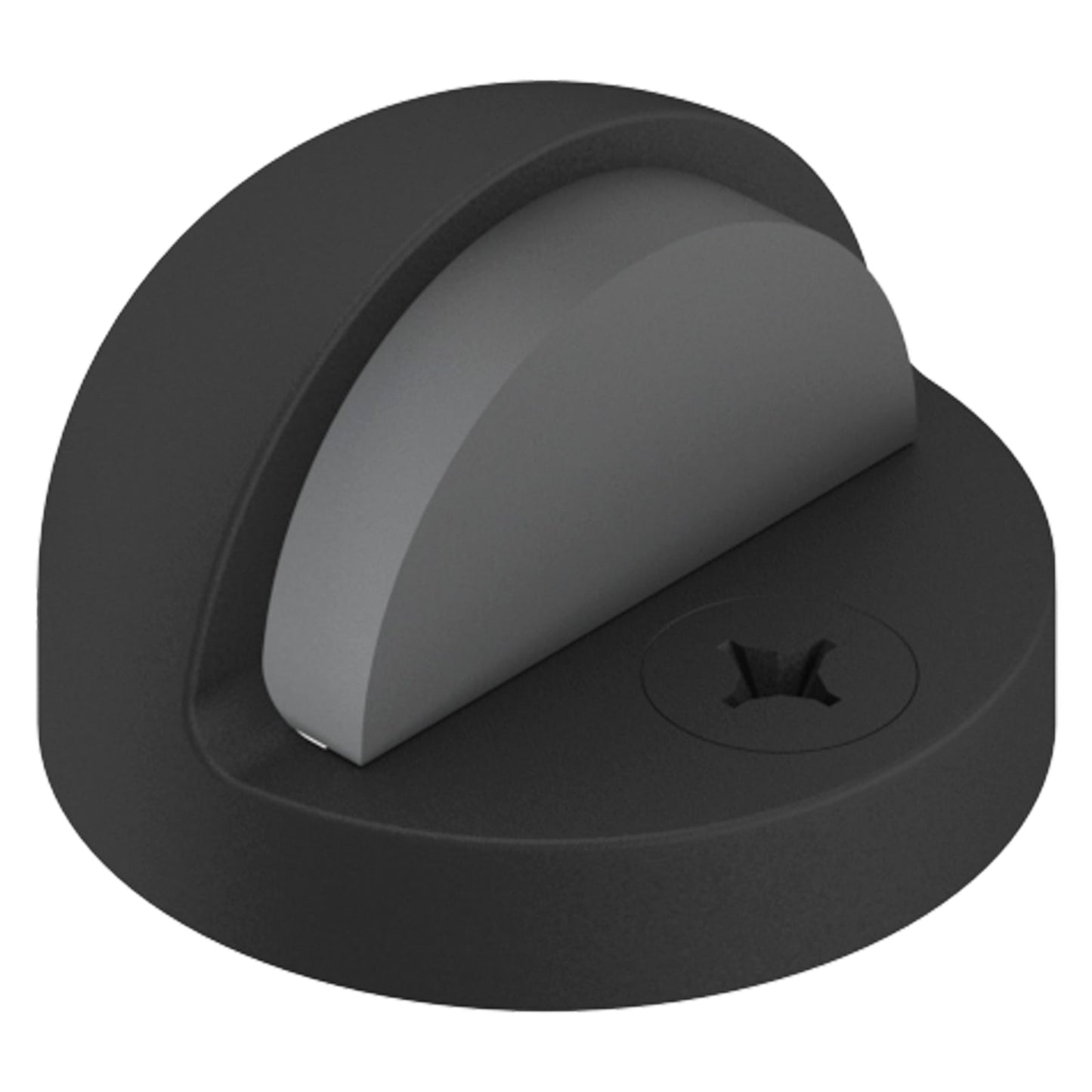 Baldwin Half Dome Door Bumper 1.2" in Satin Black
