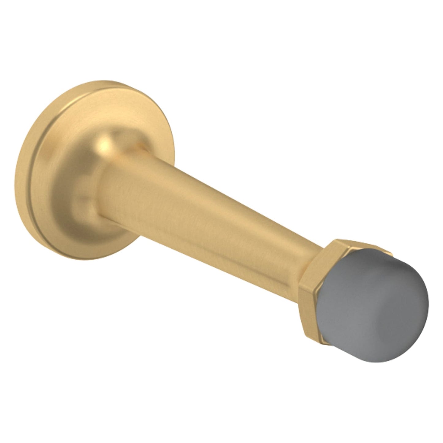 Baldwin Base Mounted Door Bumper in Vintage Brass