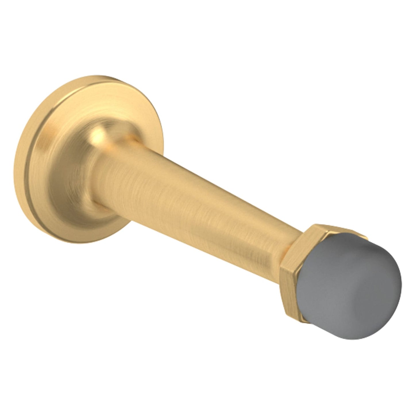 Baldwin Base Mounted Door Bumper in Lifetime (PVD) Satin Brass