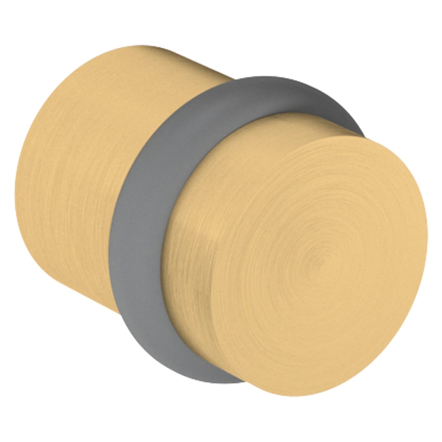 Baldwin Universal Floor Bumper in Lifetime (PVD) Satin Brass