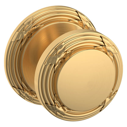 Baldwin Estate 5013 Edinburgh Knob Set in Lifetime (PVD) Satin Brass