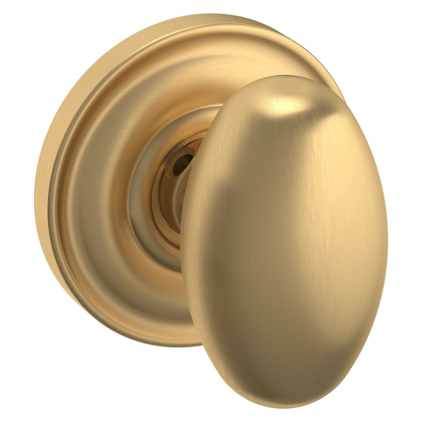 Baldwin Estate 5025 Egg Knob Set in Vintage Brass