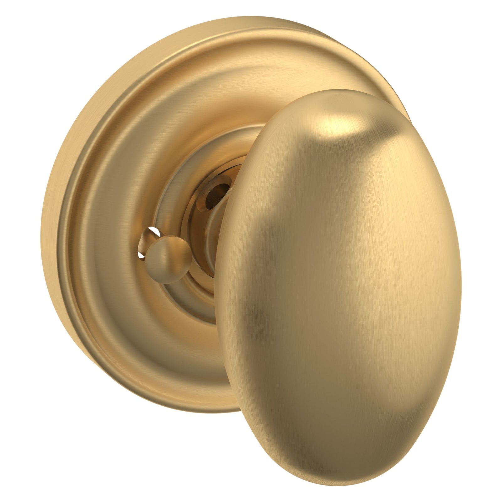 Baldwin Estate 5025 Egg Knob Set in Vintage Brass