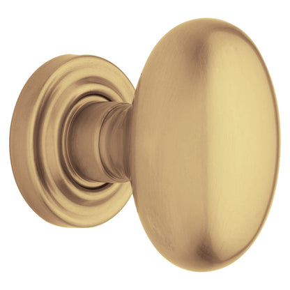 Baldwin Estate 5025 Egg Knob Set in Vintage Brass