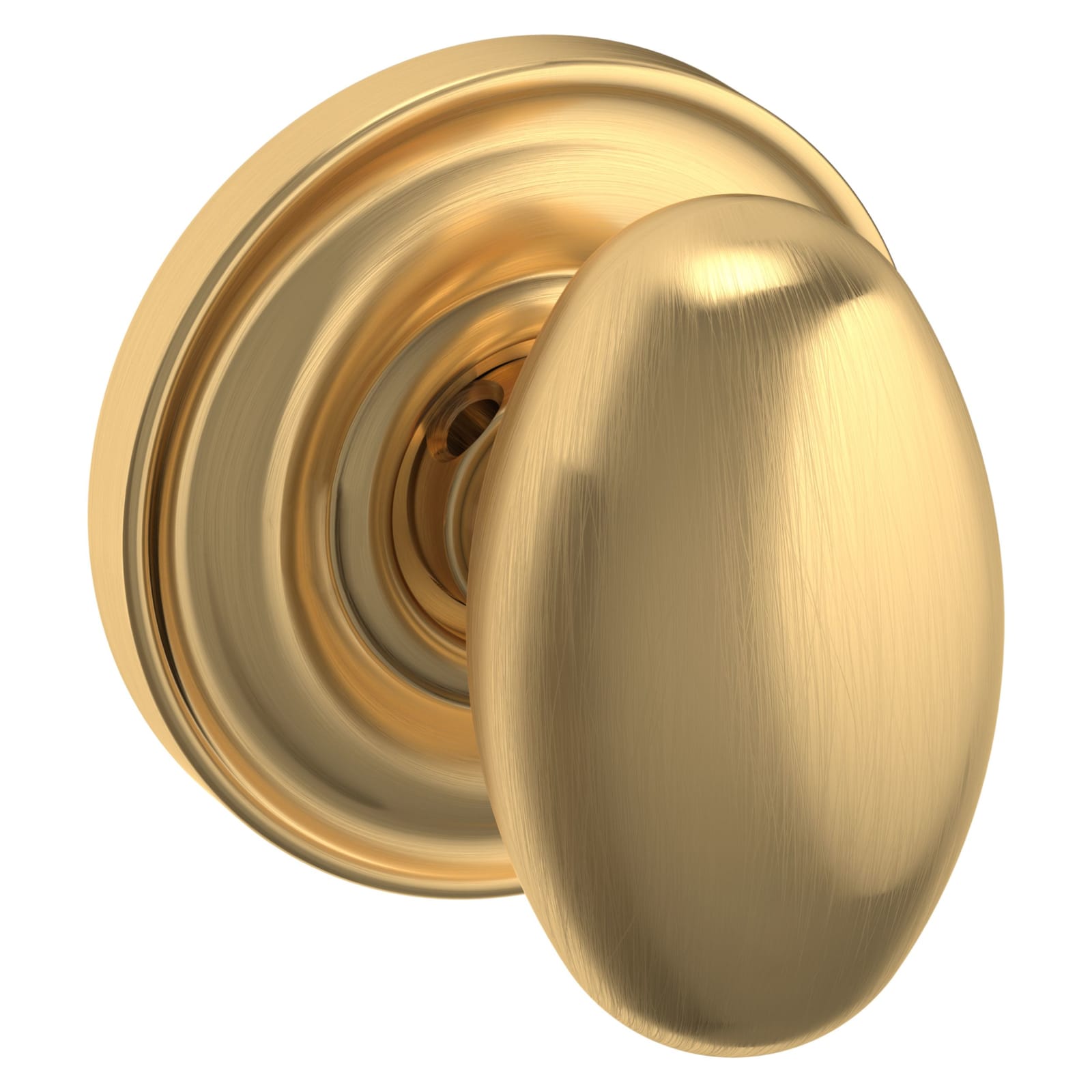 Baldwin Estate 5025 Egg Knob Set in Lifetime (PVD) Satin Brass