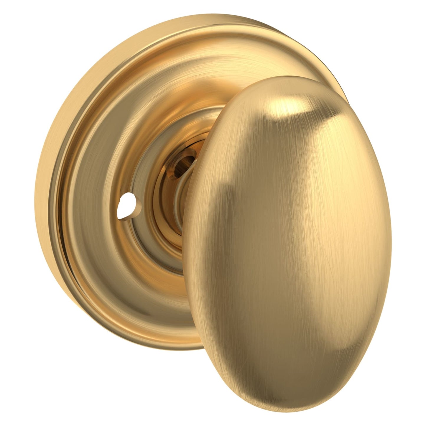 Baldwin Estate 5025 Egg Knob Set in Lifetime (PVD) Satin Brass