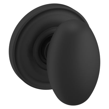 Baldwin Estate 5025 Egg Knob Set in Satin Black