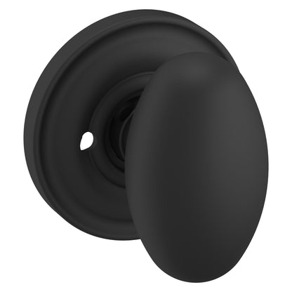 Baldwin Estate 5025 Egg Knob Set in Satin Black