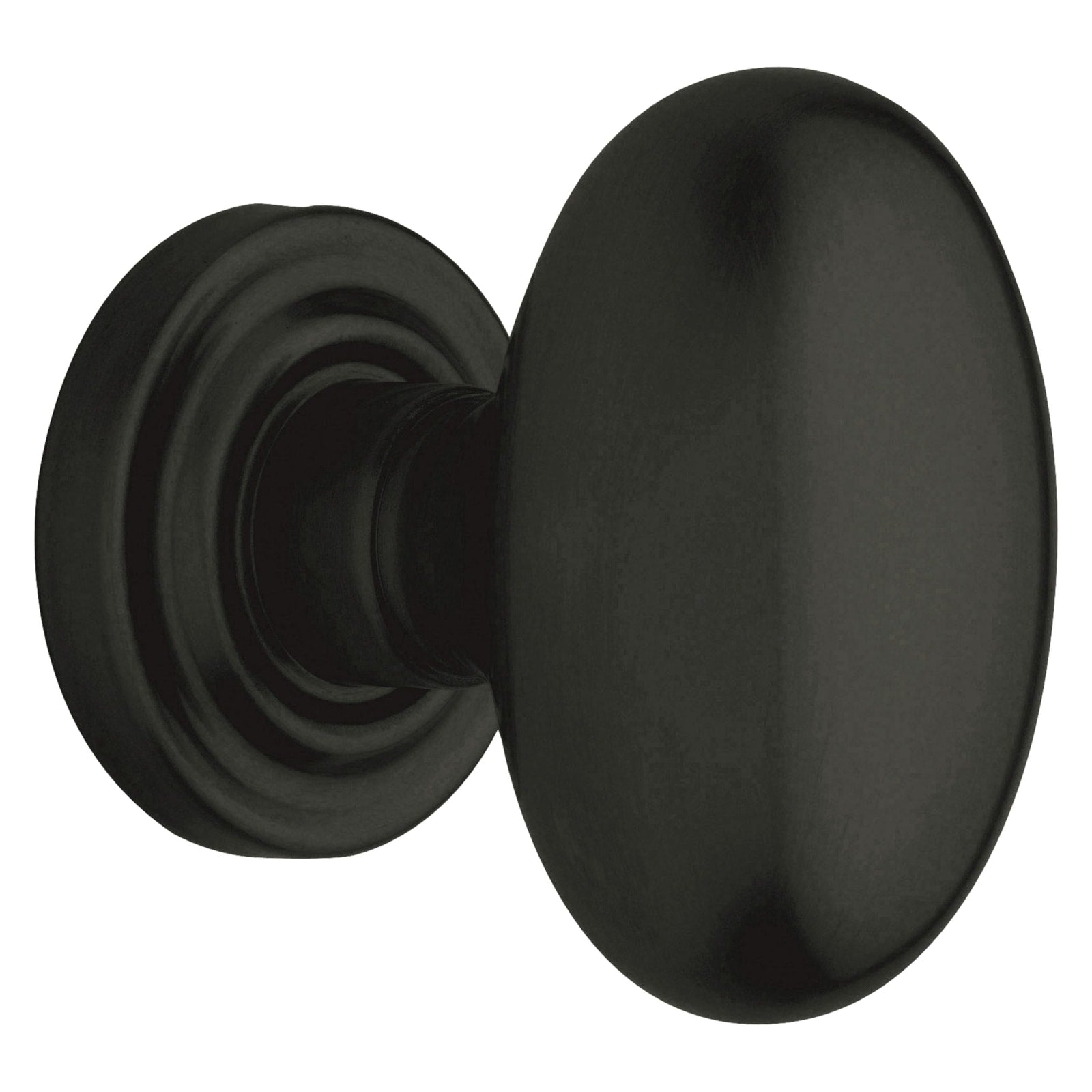 Baldwin Estate 5025 Egg Knob Set in Satin Black