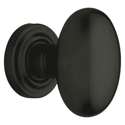 Baldwin Estate 5025 Egg Knob Set in Satin Black