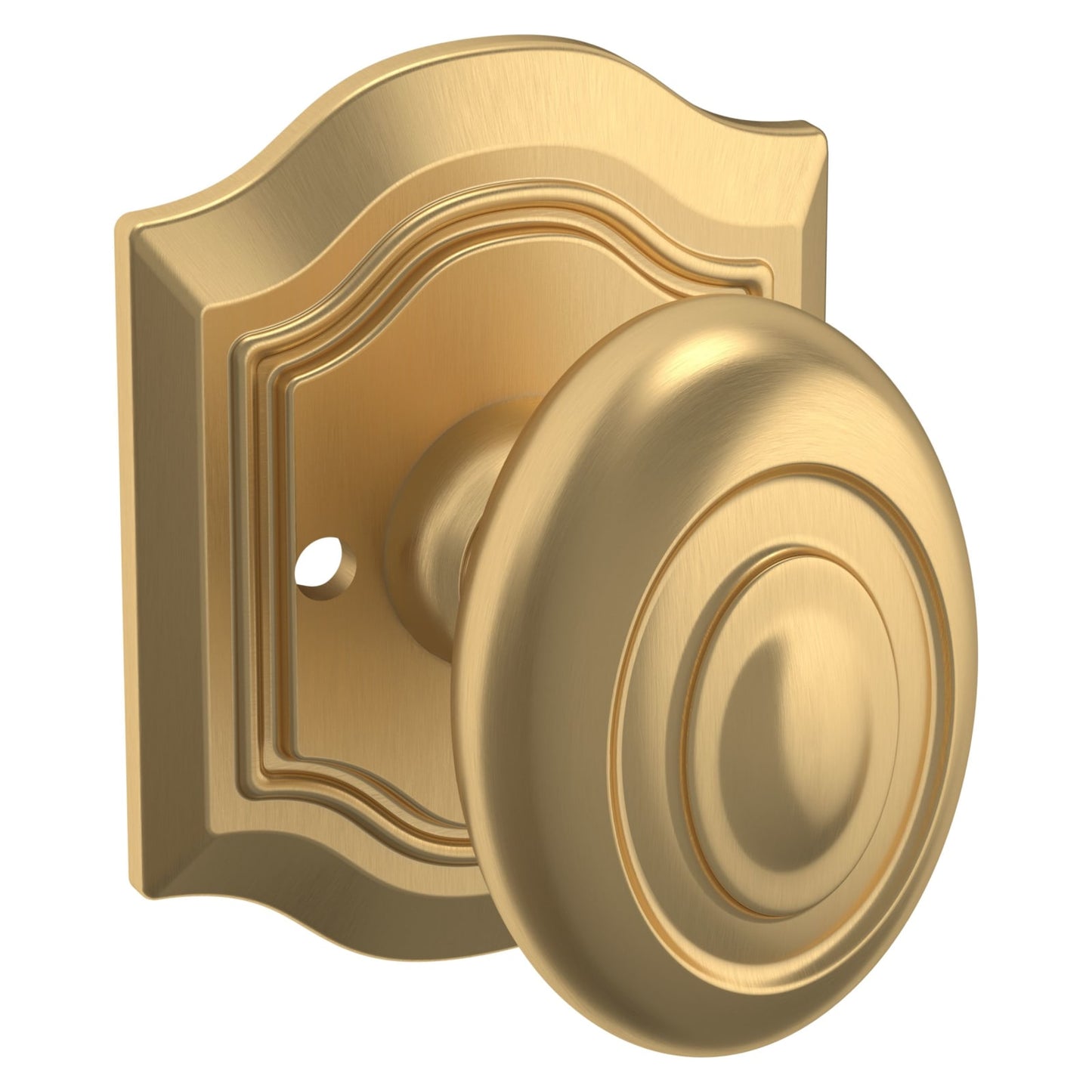 Baldwin Estate 5077 Bethpage Knob Set in Vintage Brass