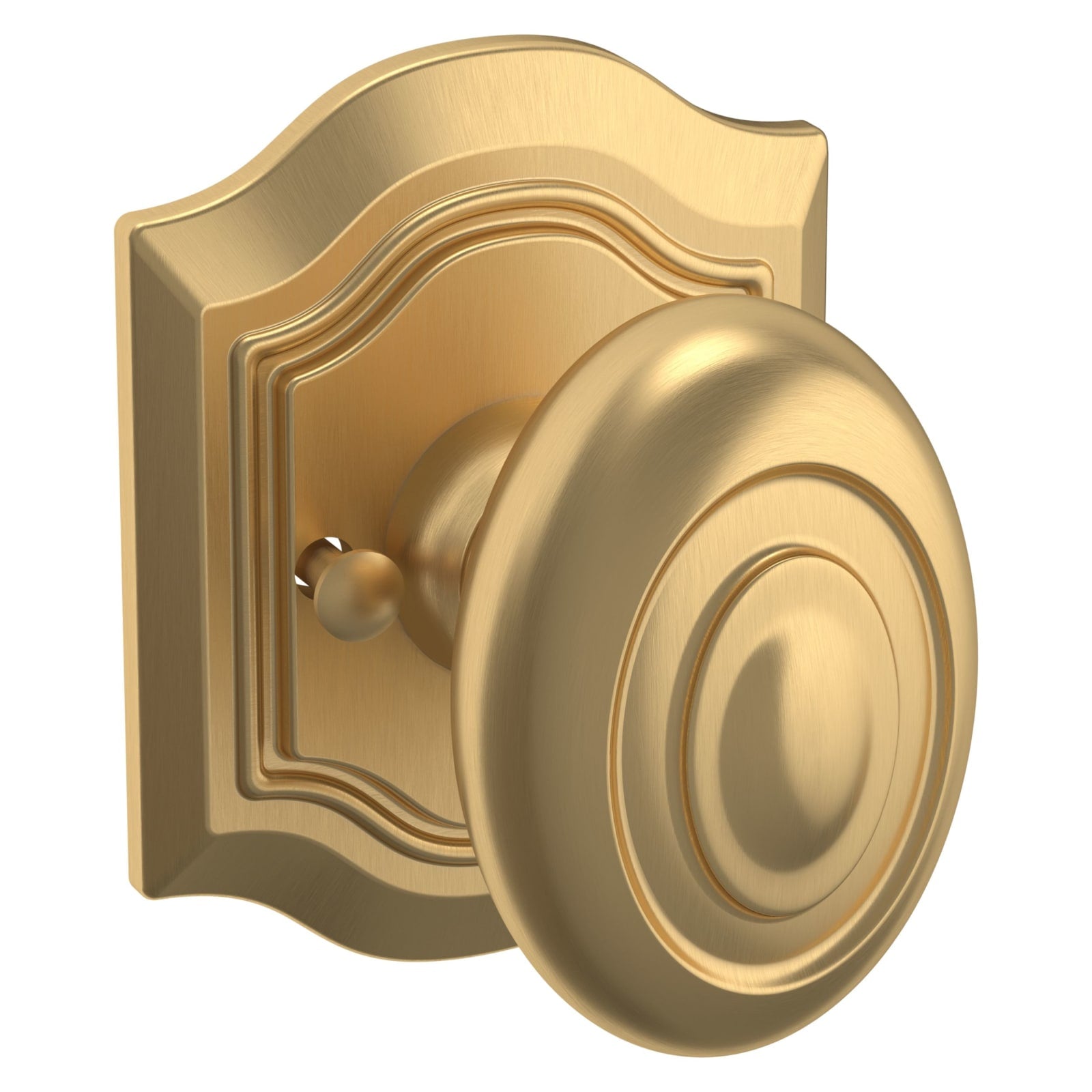 Baldwin Estate 5077 Bethpage Knob Set in Vintage Brass