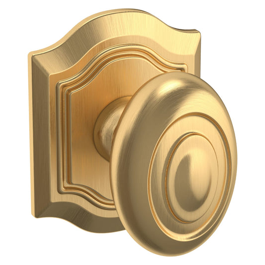 Baldwin Estate 5077 Bethpage Knob Set in Lifetime (PVD) Satin Brass