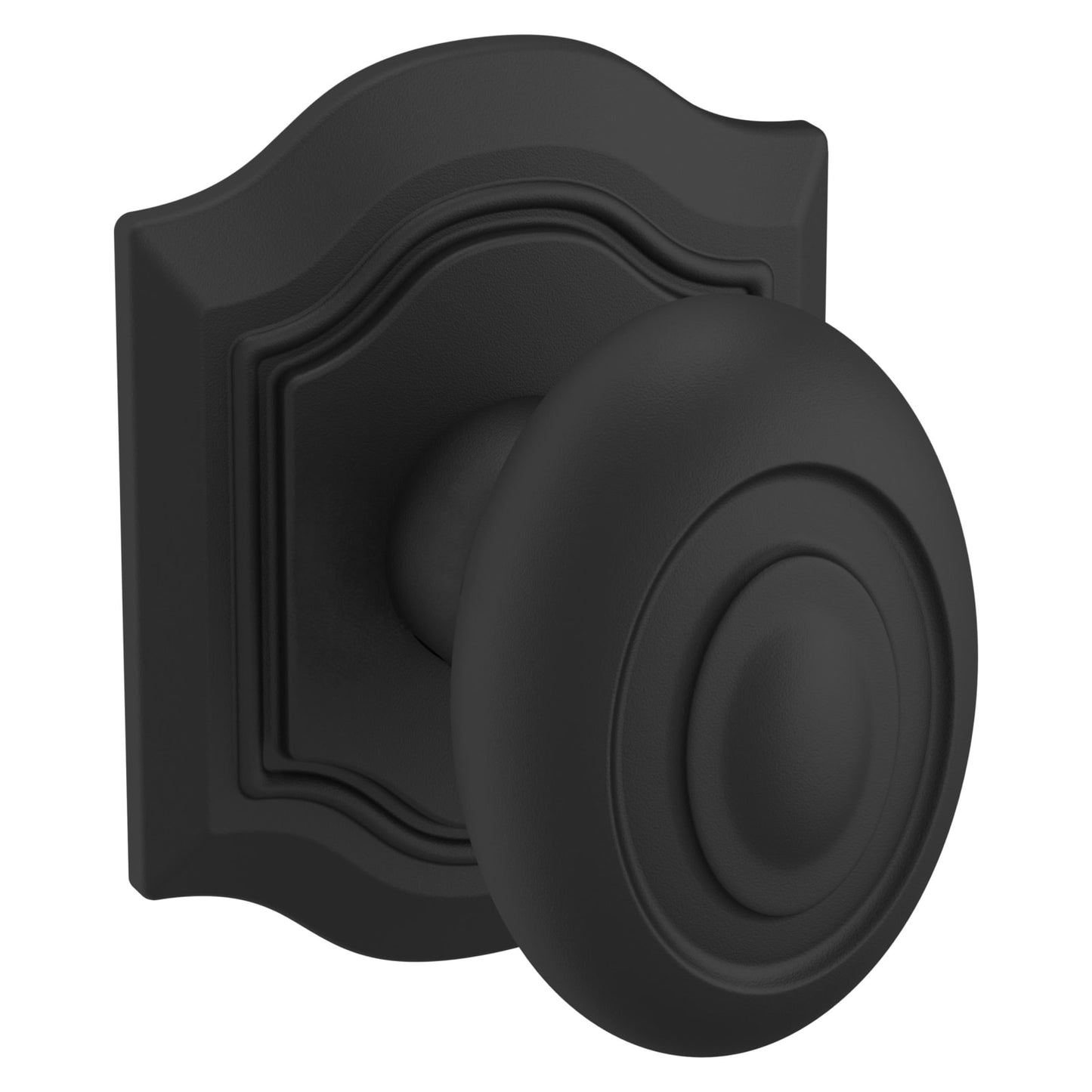Baldwin Estate 5077 Bethpage Knob Set in Satin Black