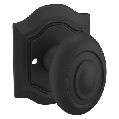 Baldwin Estate 5077 Bethpage Knob Set in Satin Black