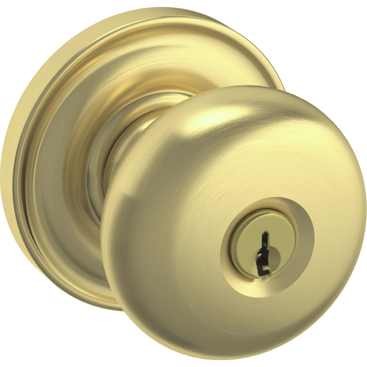 Baldwin Estate 5205 Classic Keyed Knob in Lifetime (PVD) Satin Brass