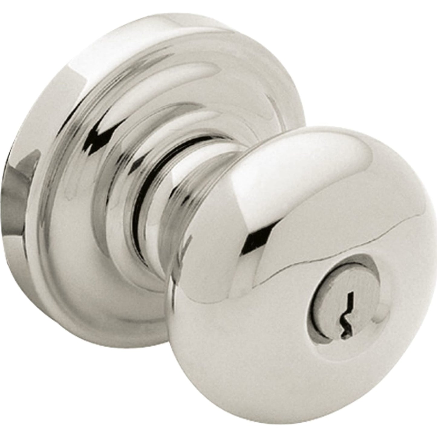 Baldwin Estate 5205 Classic Keyed Knob in Lifetime (PVD) Polished Nickel