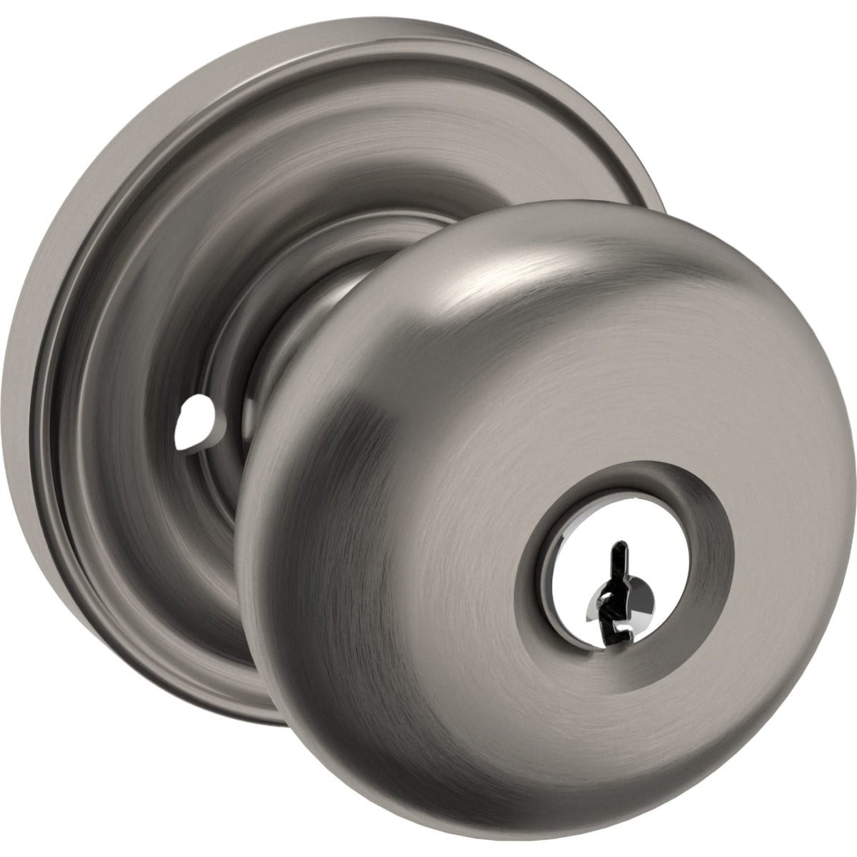 Baldwin Estate 5205 Classic Keyed Knob in Lifetime (PVD) Graphite Nickel