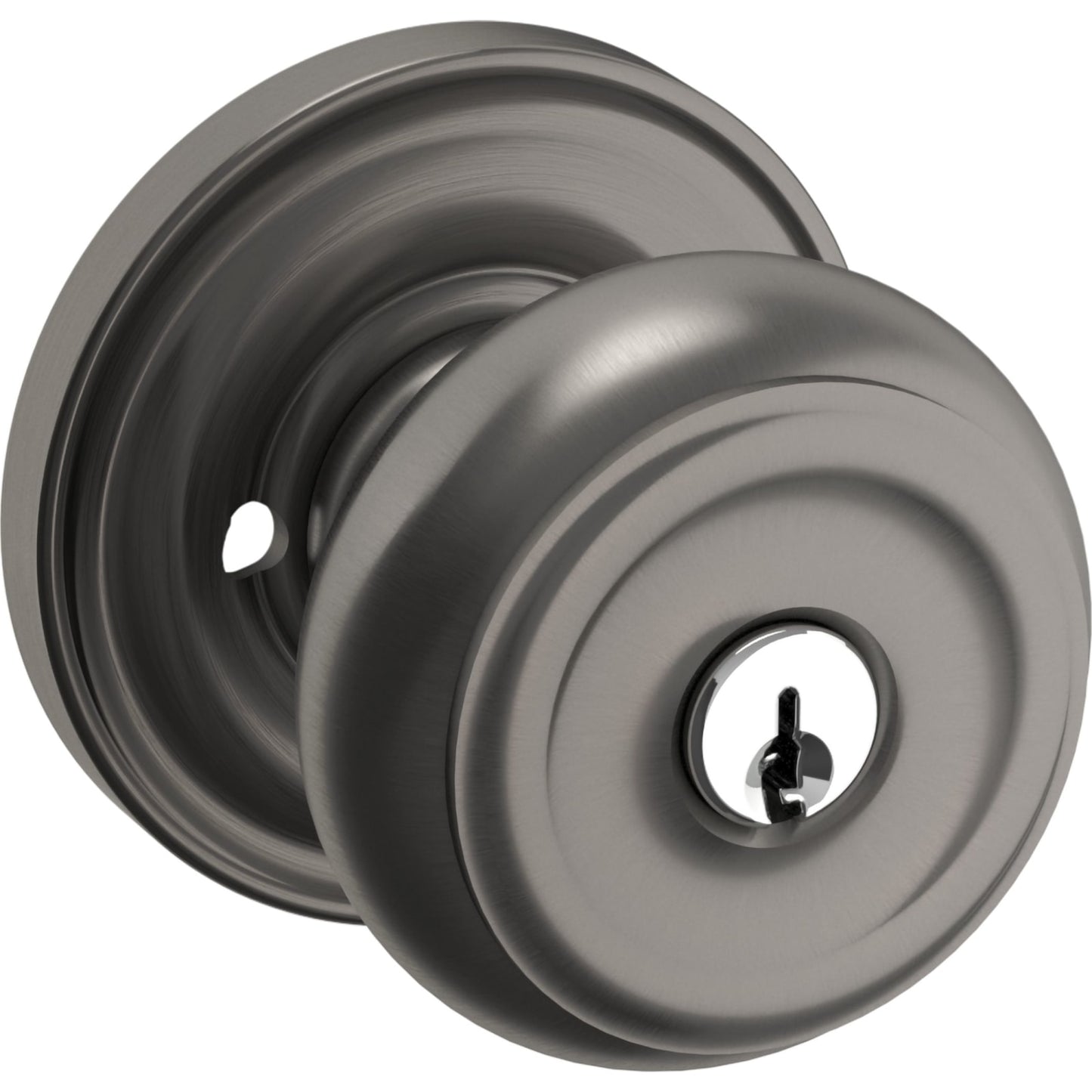 Baldwin Estate 5210 Colonial Keyed Knob in Lifetime (PVD) Graphite Nickel