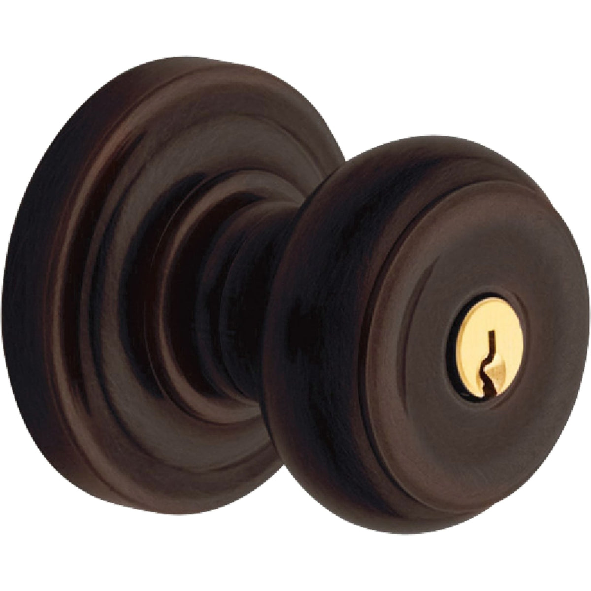 Baldwin Estate 5210 Colonial Keyed Knob in Venetian Bronze