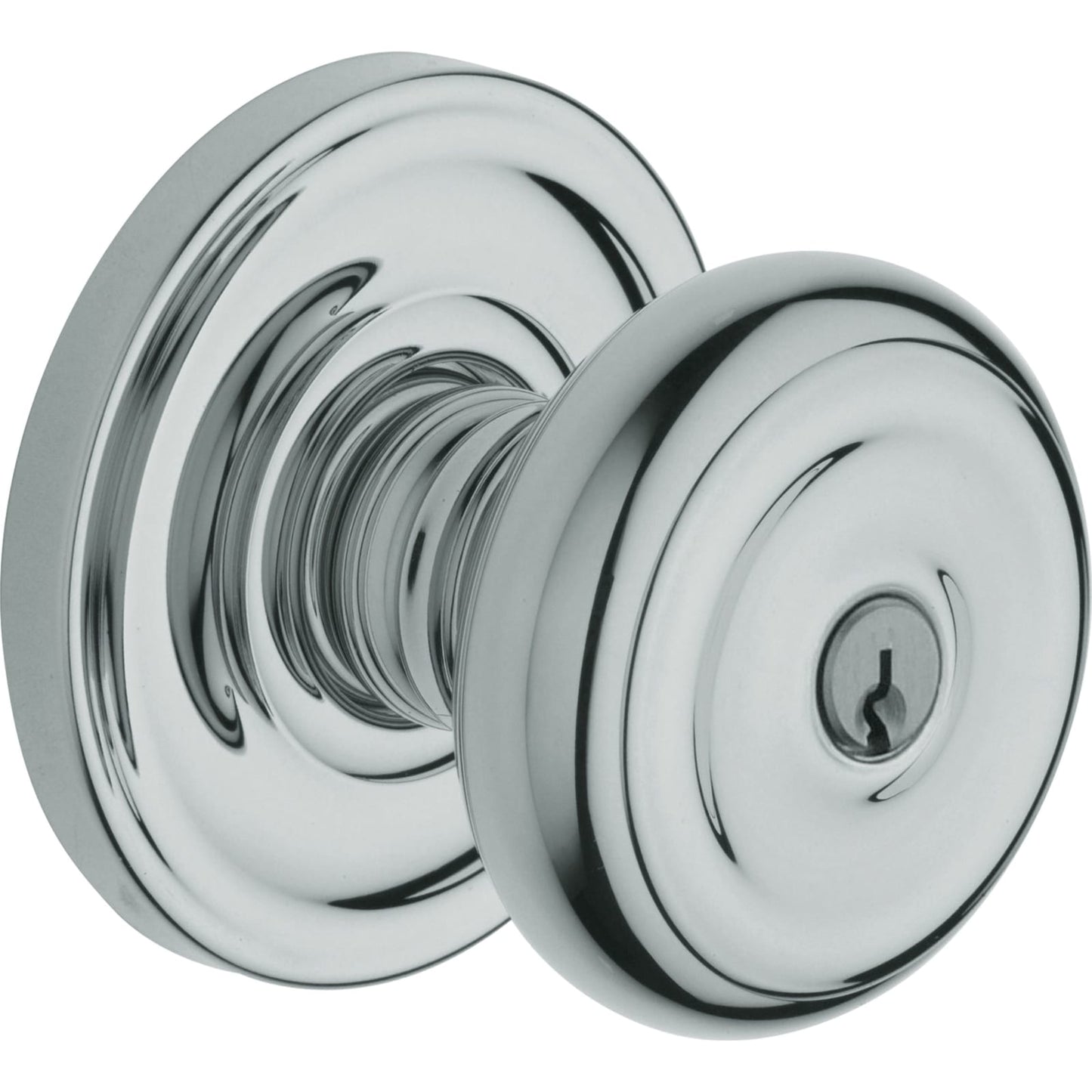Baldwin Estate 5210 Colonial Keyed Knob in Polished Chrome