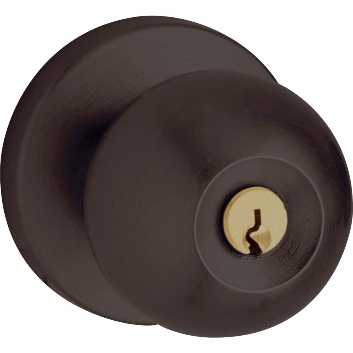 Baldwin Estate 5215 Modern Keyed Knob in Oil Rubbed Bronze