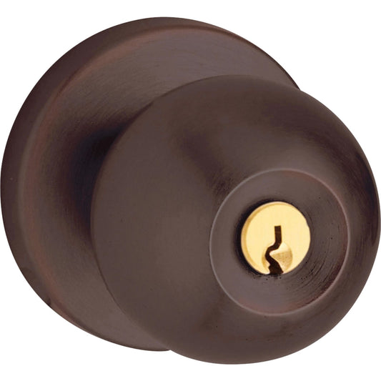 Baldwin Estate 5215 Modern Keyed Knob in Venetian Bronze