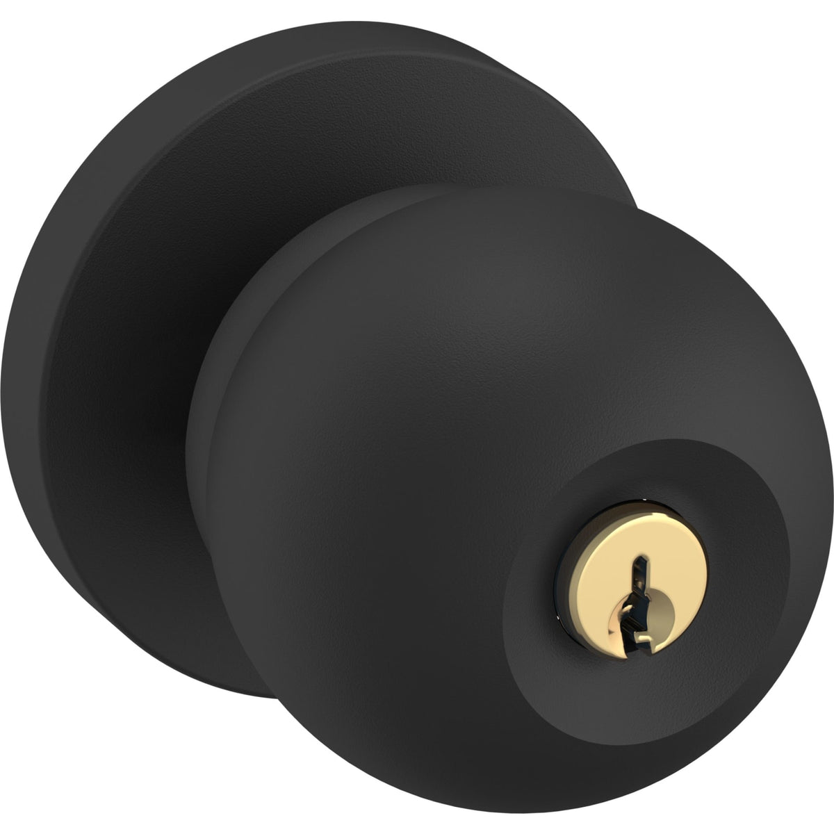 Baldwin Estate 5215 Modern Keyed Knob in Satin Black
