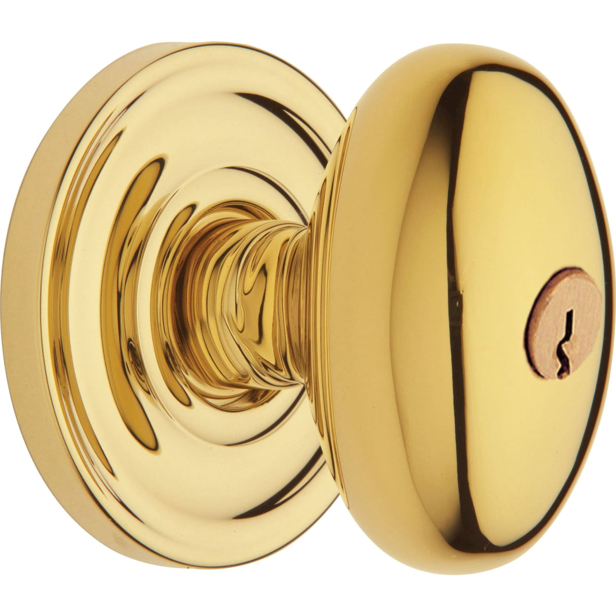 Baldwin Estate 5225 Egg Keyed Knob in Non-lacquered Brass