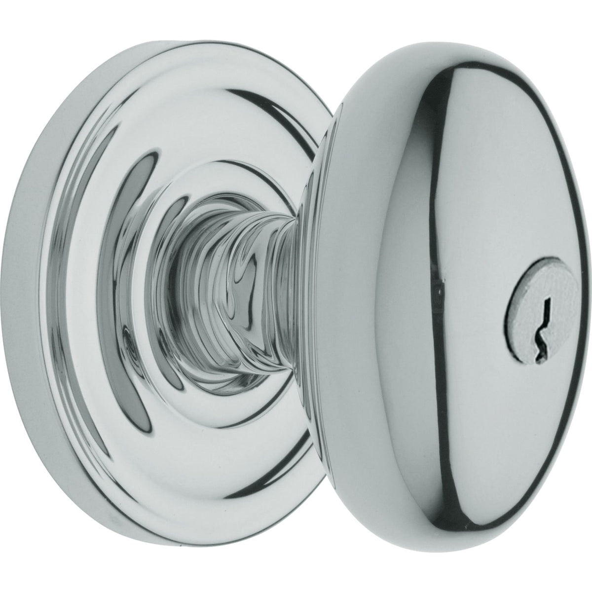 Baldwin Estate 5225 Egg Keyed Knob in Polished Chrome