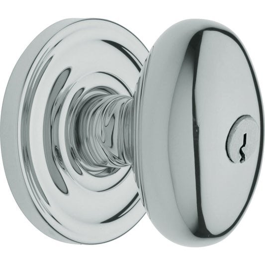 Baldwin Estate 5225 Egg Keyed Knob in Polished Chrome