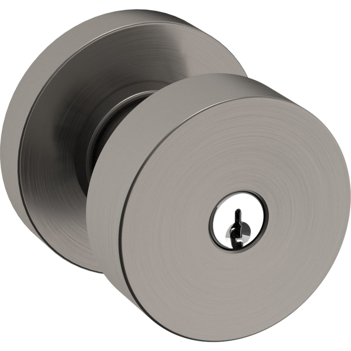Baldwin Estate 5230 Minneapolis Keyed Knob in Lifetime (PVD) Graphite Nickel