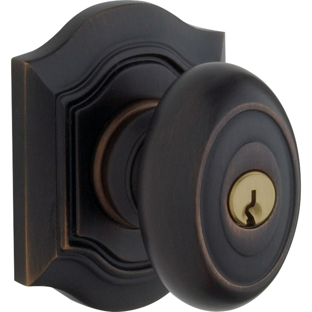 Baldwin Estate 5237 Bethpage Keyed Knob in Oil Rubbed Bronze