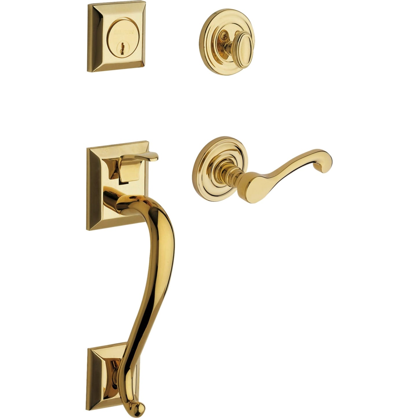 85320 Madison Sectional Handleset with Lever in Lifetime (PVD) Polished Brass