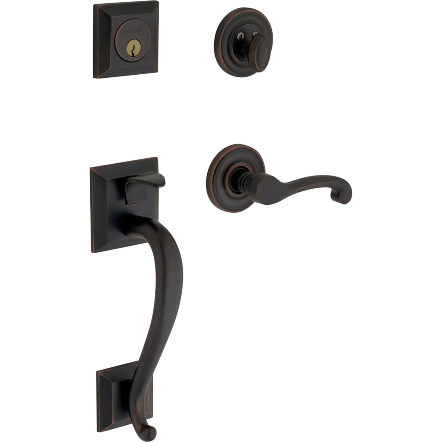 85320 Madison Sectional Handleset with Lever in Satin Black
