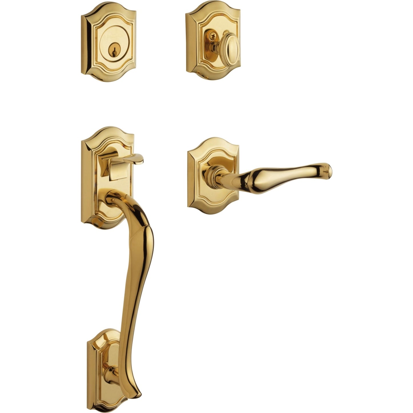 85327 Bethpage Sectional Handleset with Lever in Lifetime (PVD) Polished Brass