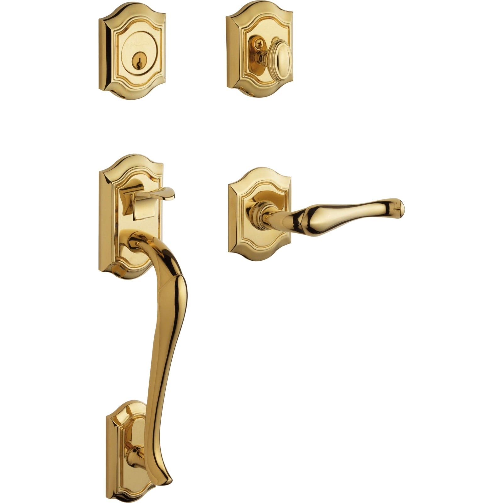 85327 Bethpage Sectional Handleset with Lever in Lifetime (PVD) Polished Brass