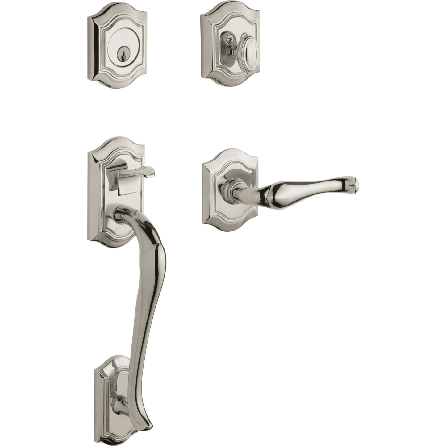 85327 Bethpage Sectional Handleset with Lever in Lifetime (PVD) Polished Nickel