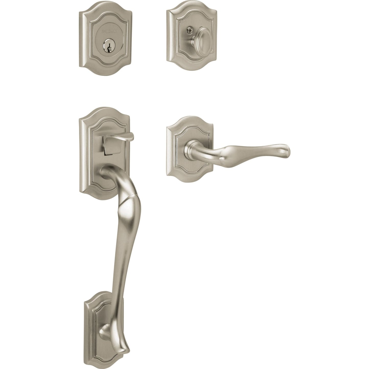 85327 Bethpage Sectional Handleset with Lever in Lifetime (PVD) Satin Nickel