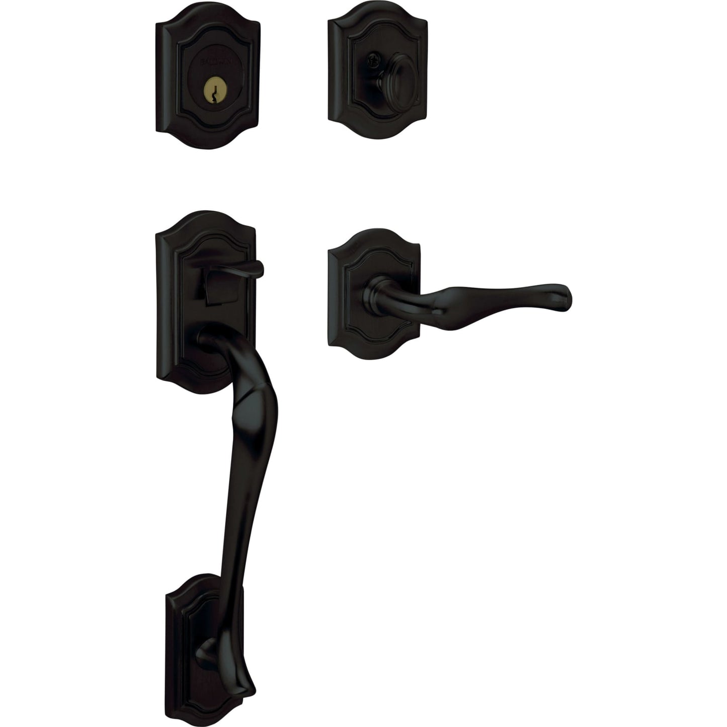 85327 Bethpage Sectional Handleset with Lever in Satin Black