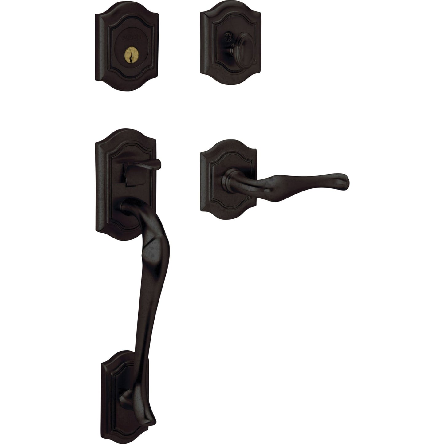 85327 Bethpage Sectional Handleset with Lever in Distressed Oil Rubbed Bronze