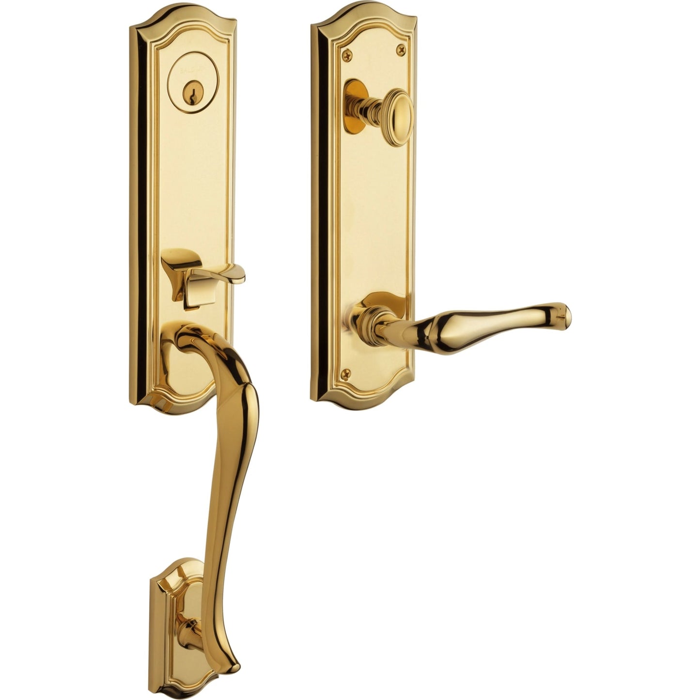 85337 Bethpage 3/4 Escutcheon Handleset with Lever in Lifetime (PVD) Polished Brass