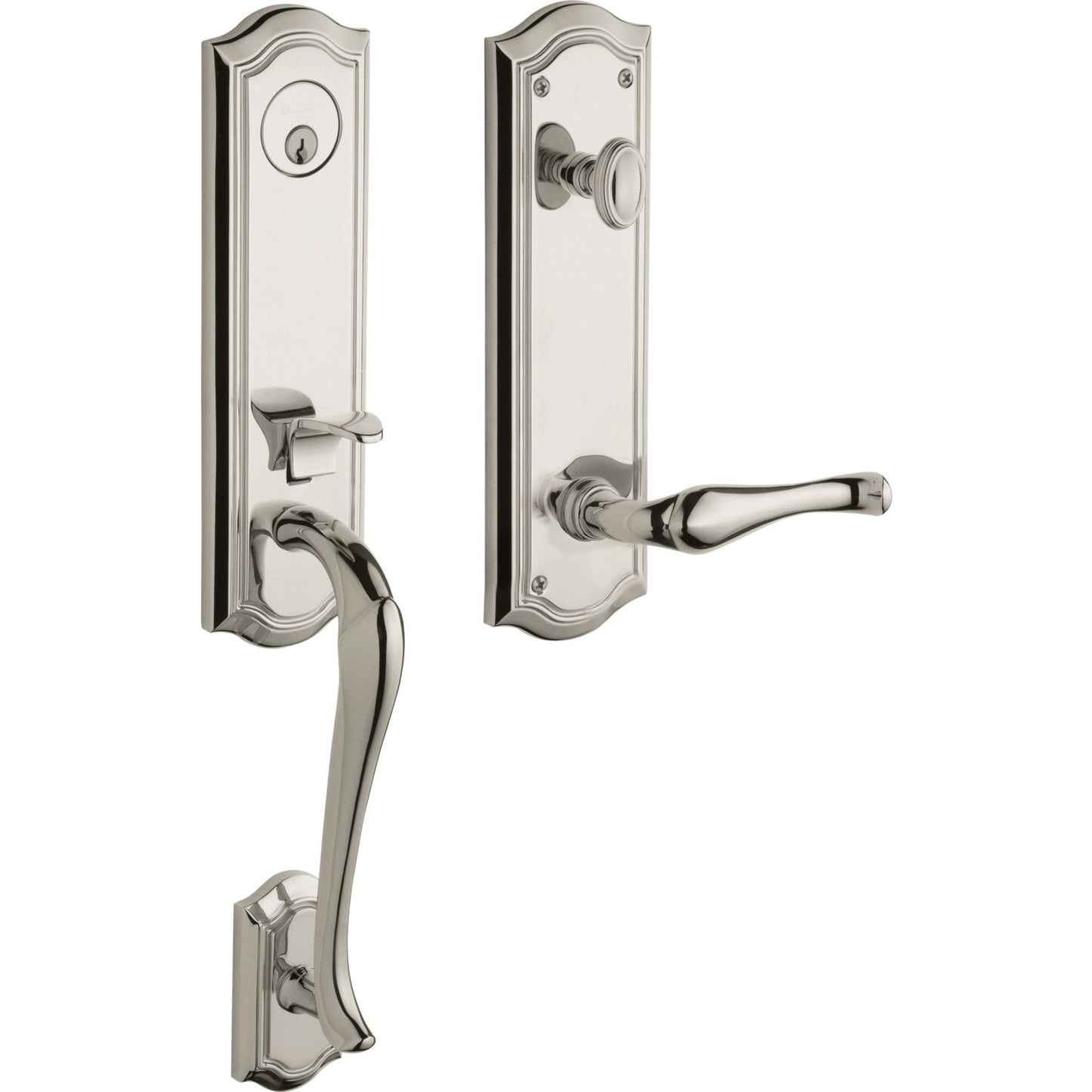 85337 Bethpage 3/4 Escutcheon Handleset with Lever in Lifetime (PVD) Polished Nickel