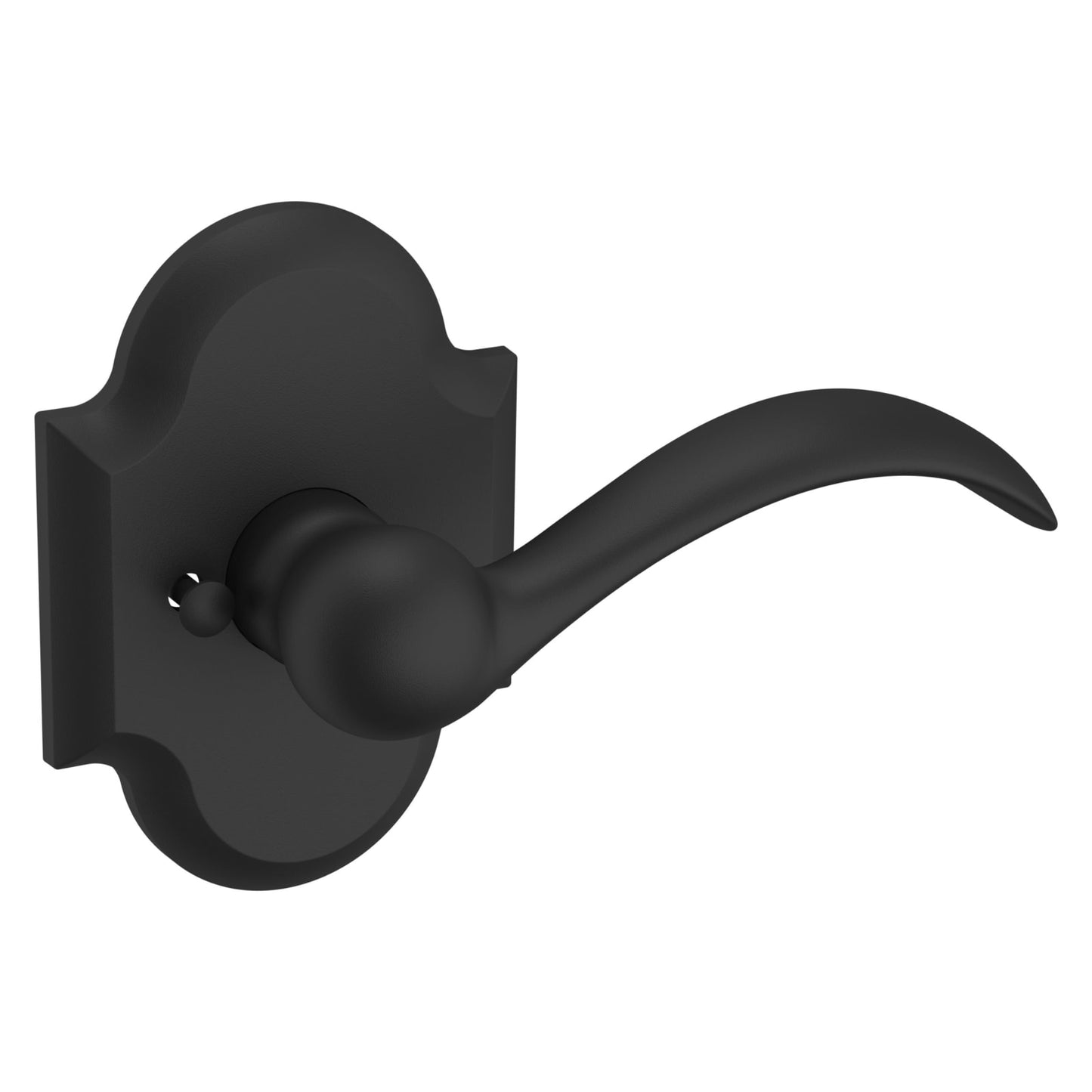 Baldwin Estate 5452V Bevertail Lever Set in Satin Black