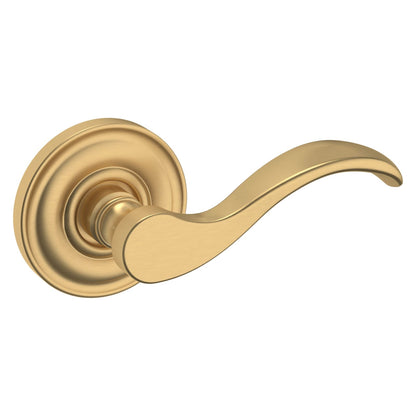 Baldwin Estate 5455V Wave Lever Set in Vintage Brass