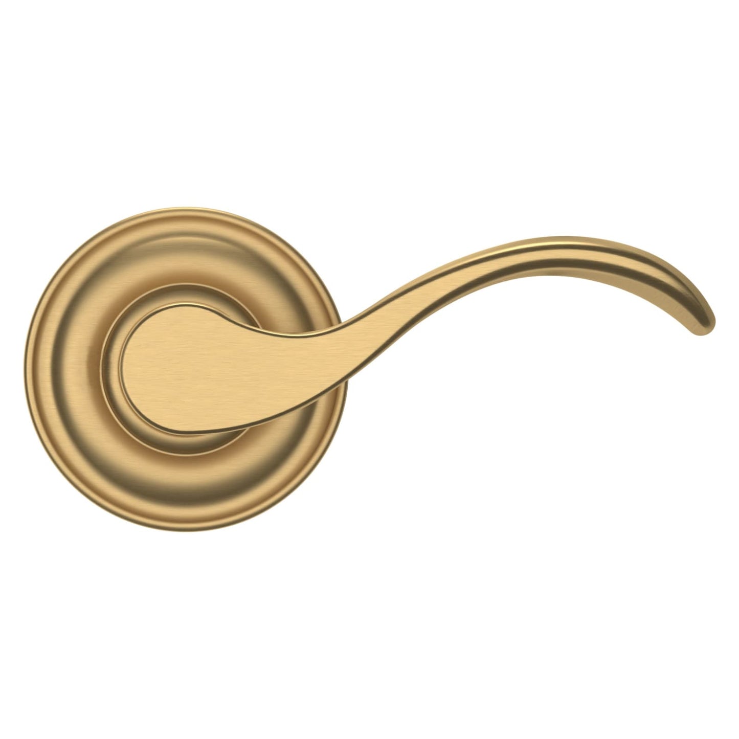 Baldwin Estate 5455V Wave Lever Set in Vintage Brass